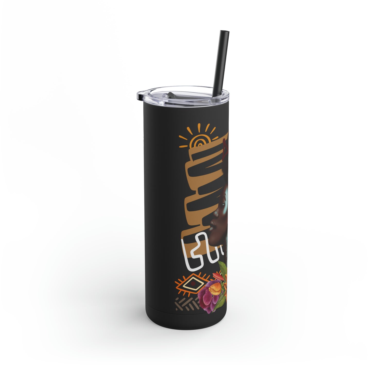 SHE IS.  Skinny Matte Tumbler, 20oz