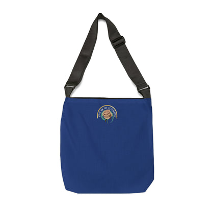 GIVE ME MY FLOWERS Adjustable Tote Bag {BLUE}