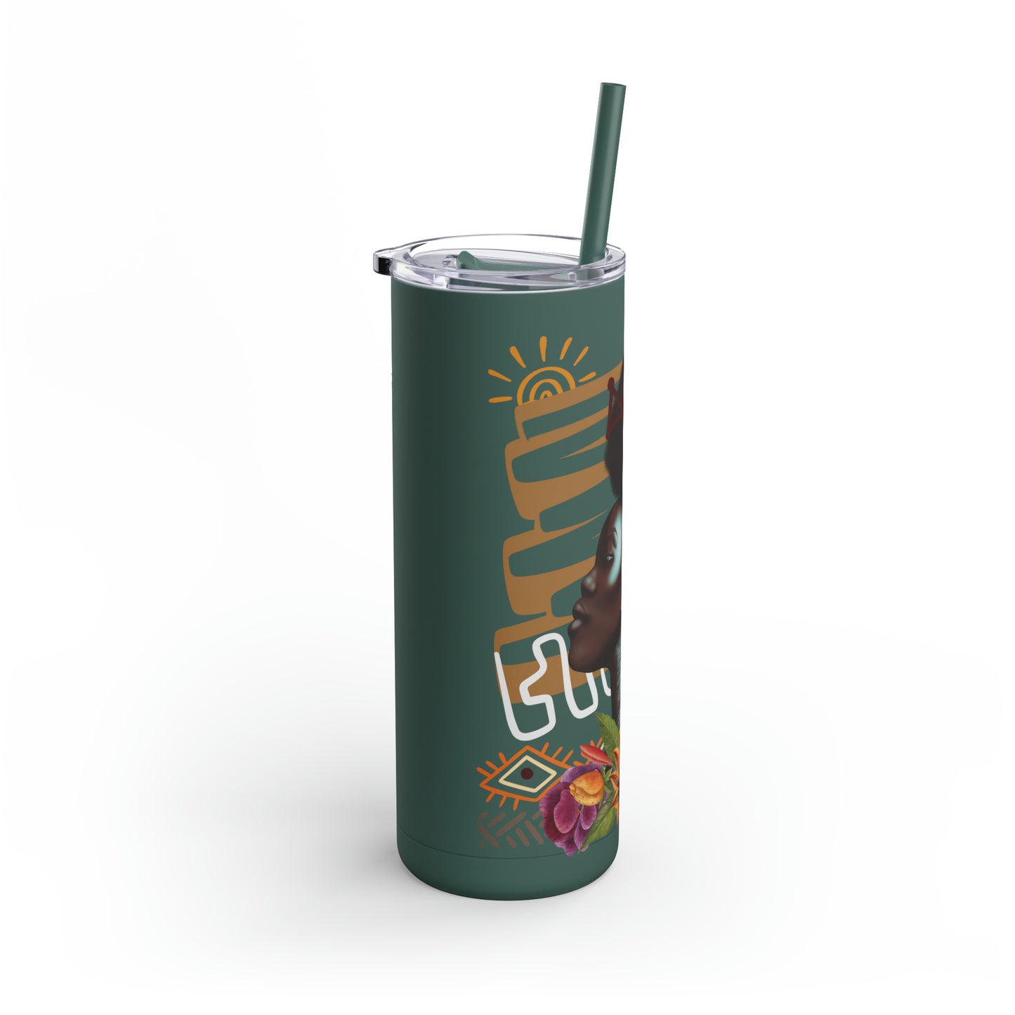 SHE IS.  Skinny Matte Tumbler, 20oz