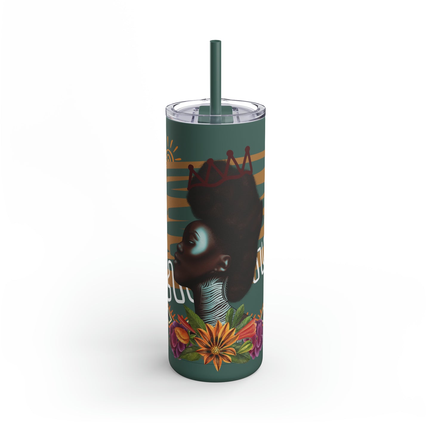 SHE IS.  Skinny Matte Tumbler, 20oz